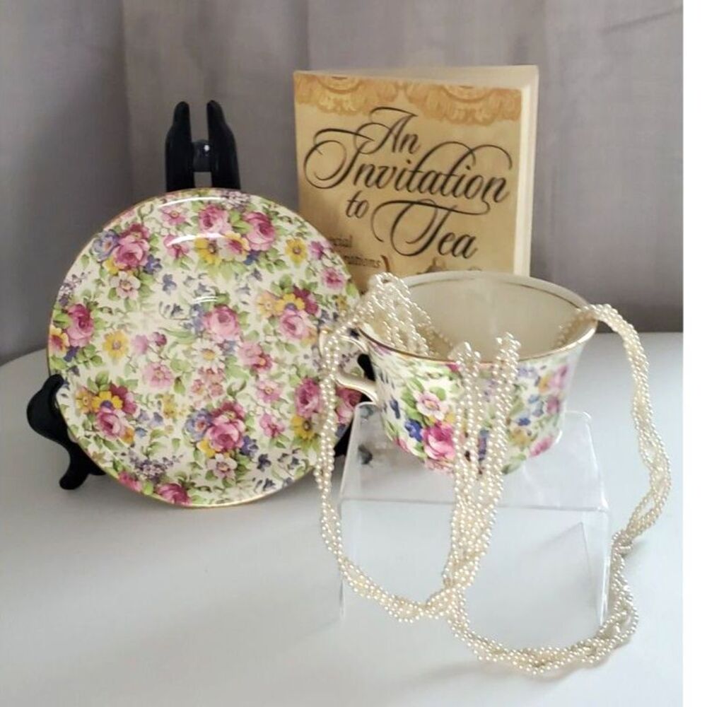 Royal Winston Grimwades Summertime Chintz Teacup and Saucer ~Vintage~